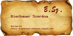 Bierbauer Szeréna névjegykártya